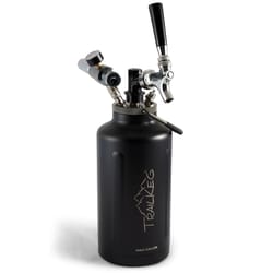 TrailKeg 64 oz Black Stainless Steel Beer Growler W/Tap