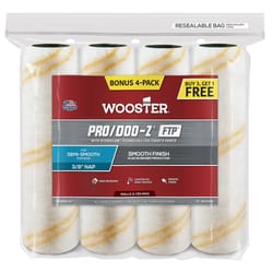 Wooster Pro/Doo-Z FTP Synthetic Blend 9 in. W X 3/8 in. Paint Roller Cover 4 pk