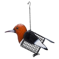 Songbird Essentials Gift Essentials Woodpecker 1 each Metal Mesh Cage Suet Bird Feeder