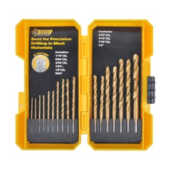 Steel Grip Titanium Drill Bit Set Straight Shank 17 pc