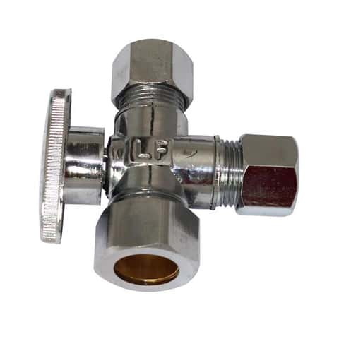 BrassCraft 1/2 in. Compression Inlet x 3/8 in. Compression Outlet 1/4-Turn  Angle Valve G2CR19X C1 - The Home Depot