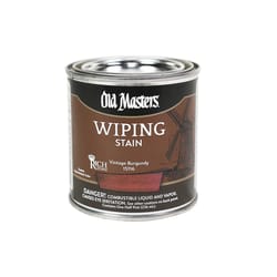 Old Masters Semi-Transparent Satin Vintage Burgundy Oil-Based Wiping Stain 1/2 pt