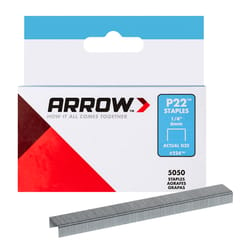 Arrow P22 7/16 in. W X 1/4 in. L 24 Ga. Medium Crown Staples 5050 pk