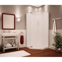 MAAX Begonia Pebble 72 in. H X 36 in. W X 36 in. L White Shower Kit