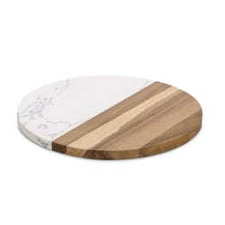HIC Kitchen 10 in. L X 10 in. W X 1 in. Marble/Wood Cheese Board 1 pk