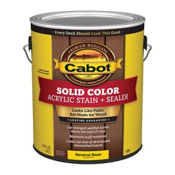 Cabot Solid Color Acrylic Stain &amp; Sealer Solid Tintable Neutral Base Acrylic Deck Stain 1 gal