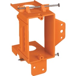 Carlon Rectangle PVC 1 gang Low Voltage Mounting Bracket Orange