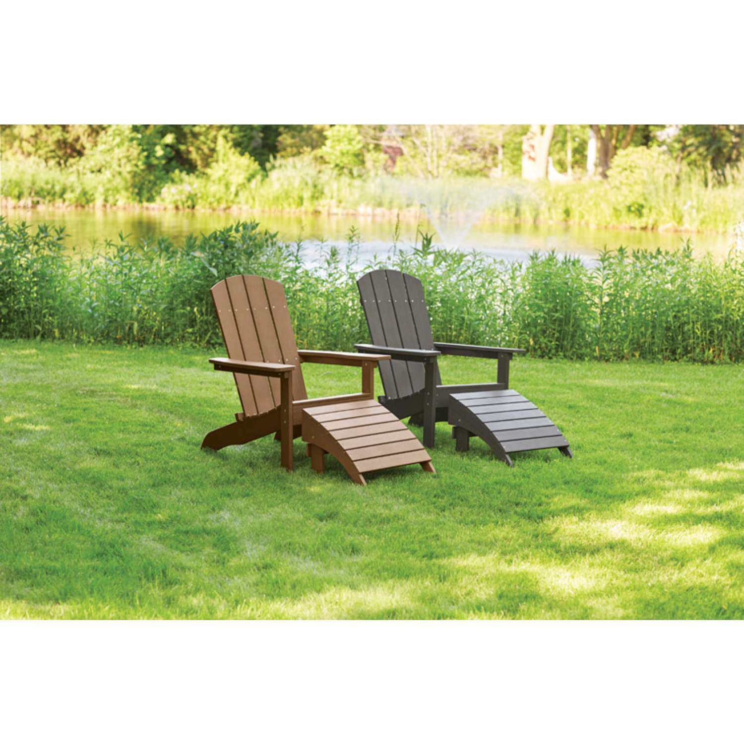 Living accents resin 2025 wood adirondack chair