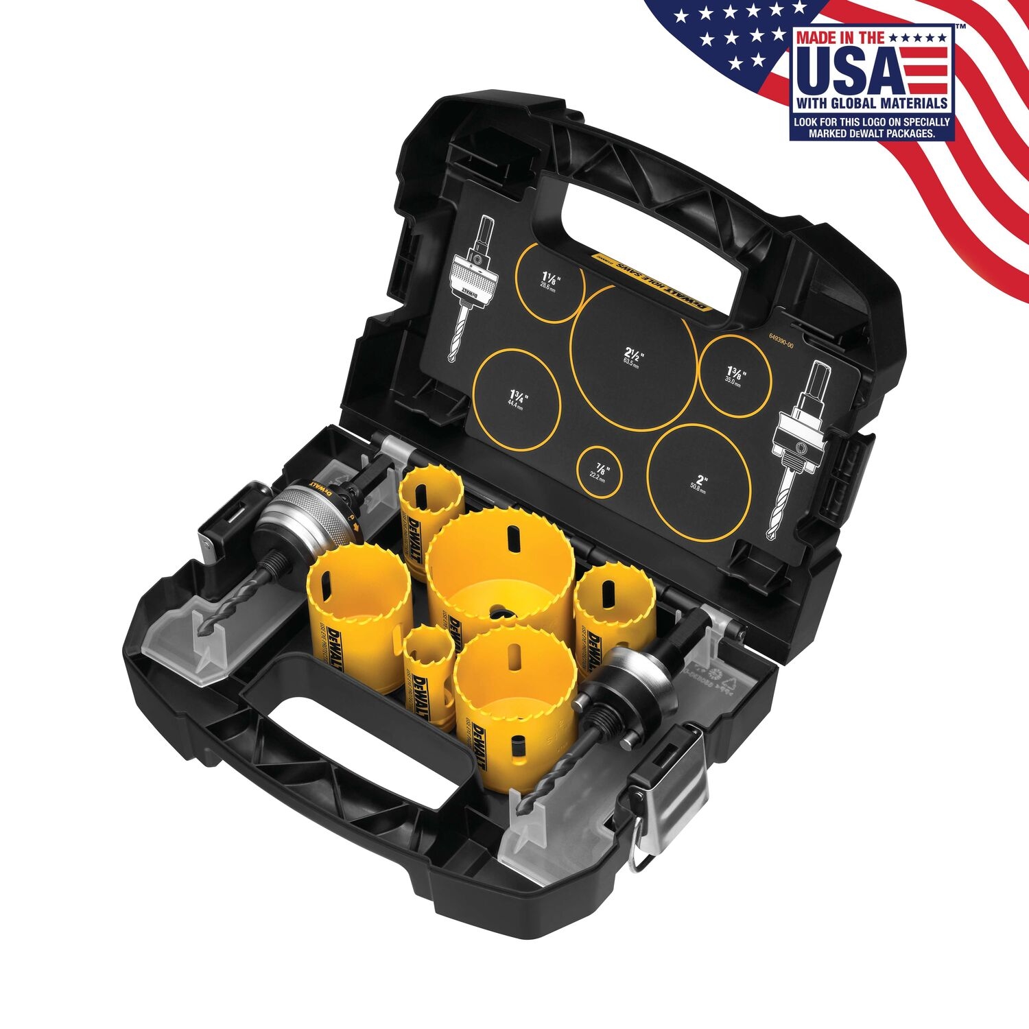 DeWalt Assorted in. Bi-Metal Electrician's Hole Saw Kit 9 pc