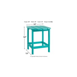 Signature Design by Ashley Sundown Treasure Blue Rectangular Plastic Contemporary End Table