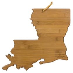 Totally Bamboo 13 in. L X 12 in. W X 1 in. Bamboo Louisiana Serving & Cutting Board