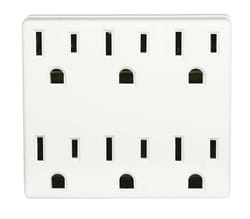 Leviton Polarized 6 outlets Outlet Adapter 1 pk