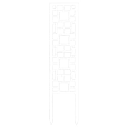 Mossify Tropical Squares 17 in. H X 4 in. W X 0.25 in. D White Wood Planter Trellis