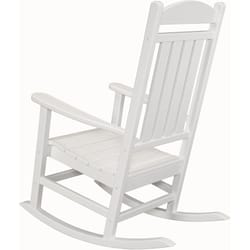 Hanover Pineapple Cay White HDPE Frame Traditional Rocking Chair