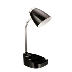 All The Rages Limelights 18.5 in. Black Organizer Desk Lamp