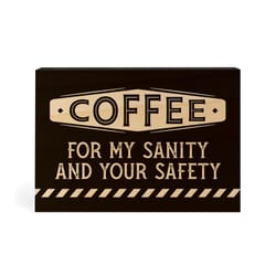 P Graham Dunn 4 in. H X 5 in. L Dark Brown Wood Coffee for My Sanity Word Block