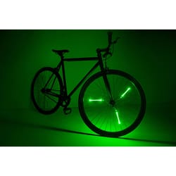 Brightz Spin Brightz Green LED Bike Accessory ABS Plastics, Silicone/Rubber, Electronics 1 pk