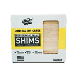 Nelson Wood Shims 1.5 in. W X 8 in. L Wood Shim 84 pk Nelson Wood Shims 1.5 in. W X 8 in. L Wood Shim 84 pk