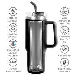 OGGI 40 fl. oz. Black BPA Free Thermal Travel Mug