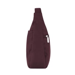 Travelon Burgundy Hobo Bag 9.5 in. H X 10.25 in. W