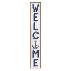 My Word! Multicolored Wood 46.5 in. H Welcome Anchor Porch Sign