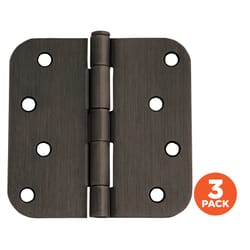 Design House 4 in. L Oil Rubbed Bronze Door Hinge 3 pk