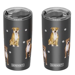 Serengeti 20 oz Black BPA Free Pit Bull Insulated Tumbler