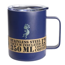 Aquapelli 12 oz Blueprint Blue BPA Free Solid Vacuum Insulated Mug