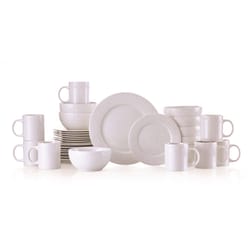 Pfaltzgraff Charlotte White Porcelain Dinnerware Set 32 pc