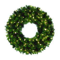 Celebrations Platinum 36 in. D LED Prelit Warm White Mixed Pine Christmas Wreath