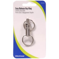 HILLMAN 1 in. D Metal Chrome Pull Apart Key Ring