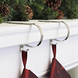 Haute Decor MantleClip Silver Stocking Holder 2 in.
