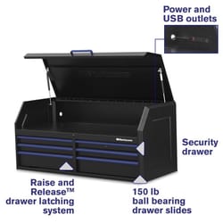 Montezuma 56 in. 6 drawer Steel Tool Chest 25 in. H X 24.6 in. D