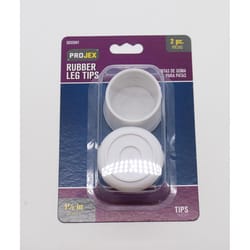 Projex Rubber Leg Tip Off-White Round 1-1/2 in. W 2 pk