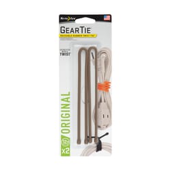 Nite Ize Gear Tie 0.24 in. W X 12 in. L Brown Twist Tie 2 pk