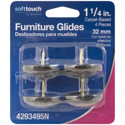 Softtouch Black 1-1/4 in. Nail-On Felt Cushioned Glide 4 pk