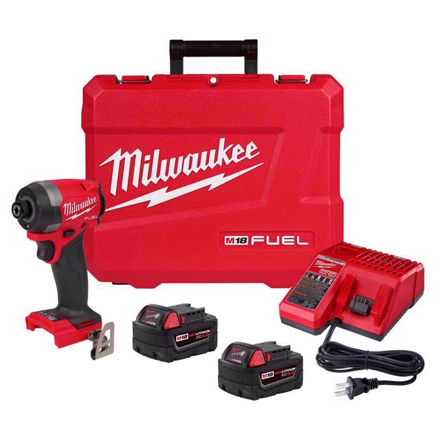 Photos - Drill / Screwdriver Milwaukee M18 FUEL 1/4 in. Cordless Brushless Impact Driver Kit (Battery & 