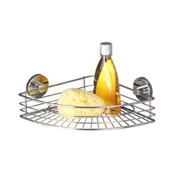 Wenko Vacuum-Loc Silver Corner Shower Caddy