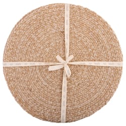 Karma Natural Brown Cotton Round Woven Charger