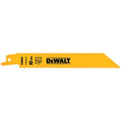 DeWalt 6 in. Bi-Metal Reciprocating Saw Blade 10 TPI 5 pk