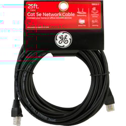 GE 25 ft. L Ethernet Cable CAT 5E