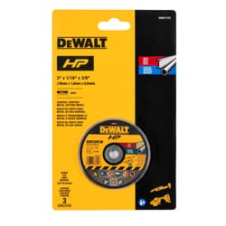 DeWalt 3 in. D X 3/8 in. Aluminum Oxide Bonded Cut-Off Wheel Kit 3 pk