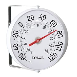 Taylor Dial Thermometer Plastic White 5.25 in.