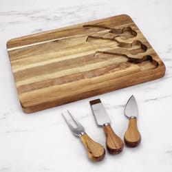 Totally Bamboo TB Home 11.88 in. L X 8.25 in. W X 0.71 in. Acacia Wood Cheese Cutting Board