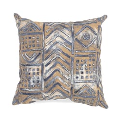 Liora Manne Visions III Indigo Blue Casual Polyester Throw Pillow 20 in. H X 6 in. W X 20 in. L