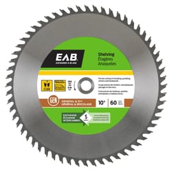 Exchange-A-Blade 10 in. D X 5/8 in. Shelving Carbide Finishing Saw Blade 60 teeth 1 pk