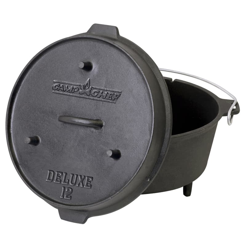 Camp Chef Deluxe Cast Iron Dutch Oven 7 qt Black Sansujyuku sansujyuku.com