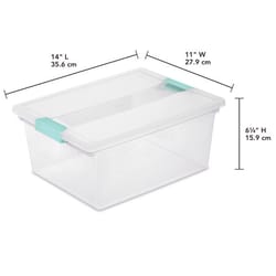 Sterilite 2.4 cu ft Assorted Clip Storage Box 6.25 in. H X 11 in. W X 14 in. D Stackable