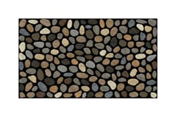 J & M Home Fashions 18 in. W X 30 in. L Pebbles Rubber Door Mat