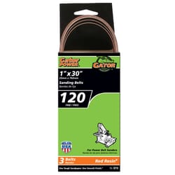 Gator 30 in. L X 1 in. W Aluminum Oxide Sanding Belt 120 Grit Fine 3 pc